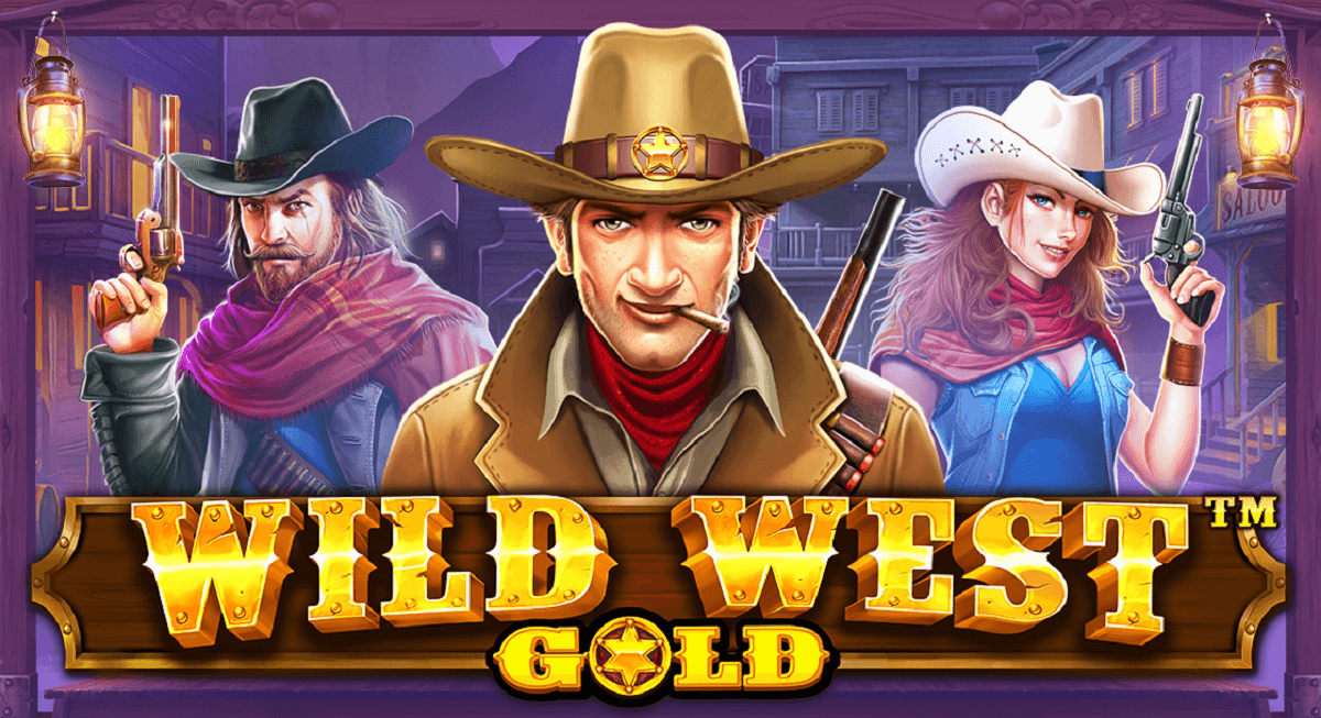 Sampul Wild West Gold dengan karakter koboi dan judul bergaya emas